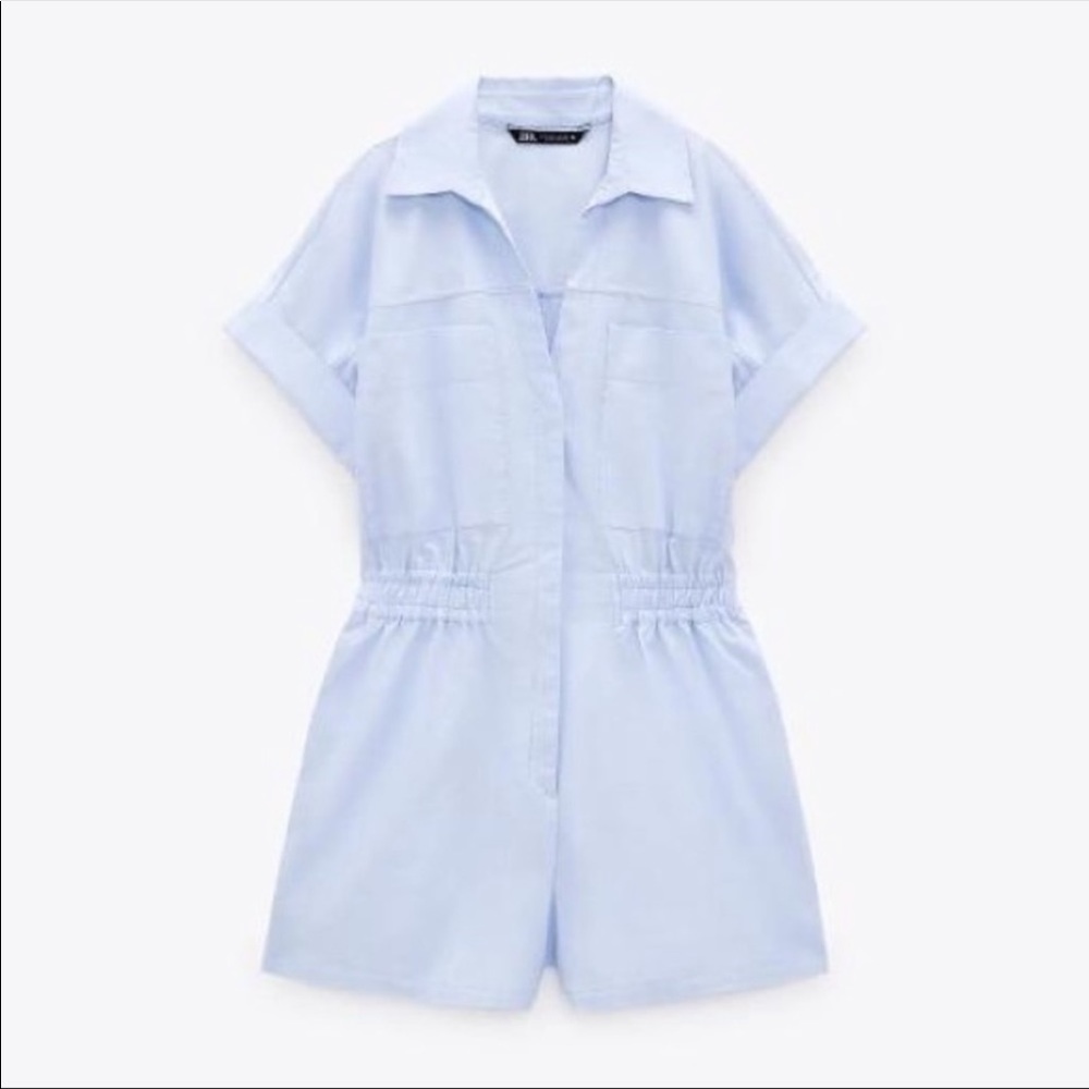 Zara Light Blue Romper